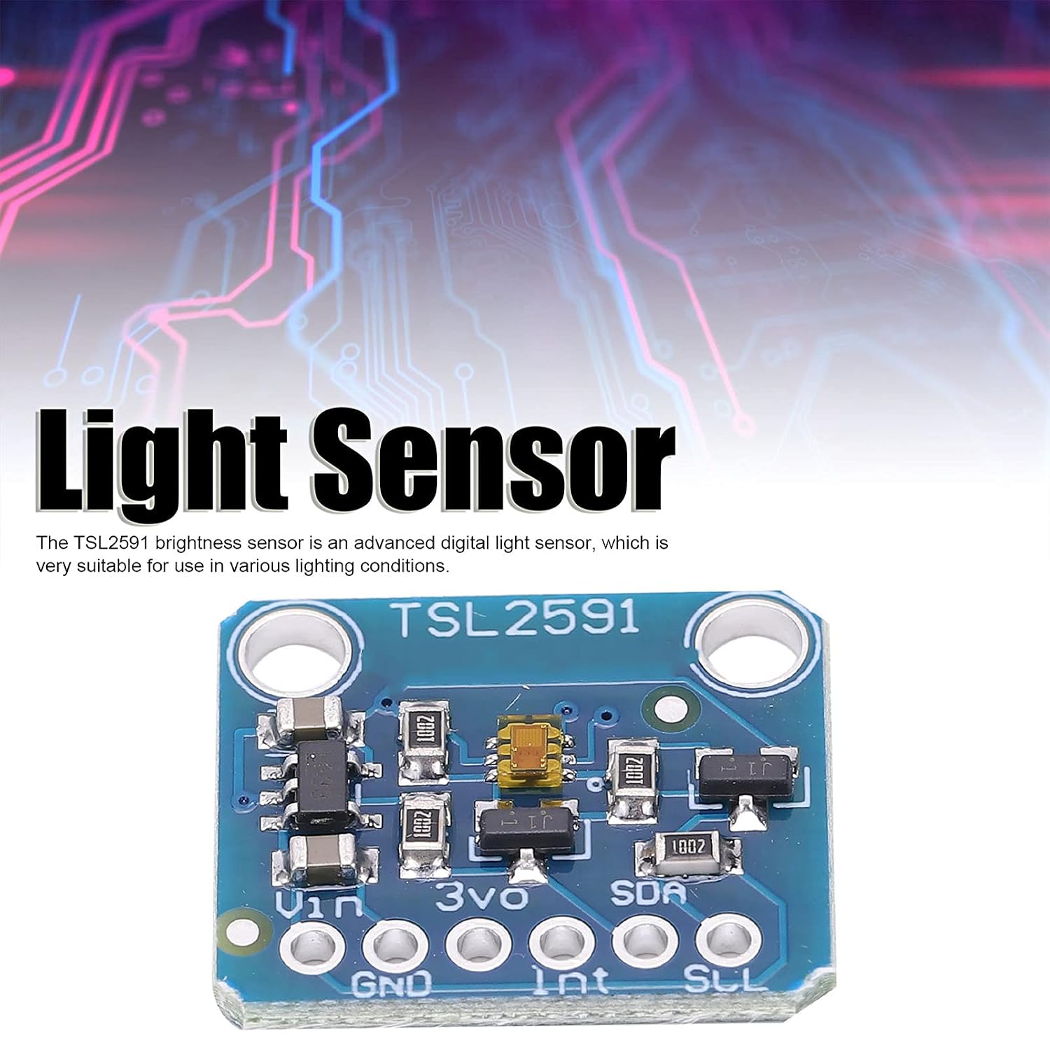 TSL2591 High Dynamic Digital Light Sensor I2C Interface with Infrared and Full Spectrum Diodes 3.3?5V