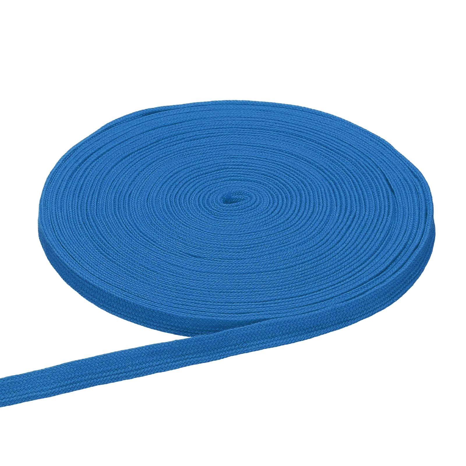 sourcing map Flat Drawstring Cord Rope, 27 Yards x 0.5 Inch Draw String Replacement Rope Drawstring for Sweatpants Hoodie Pants Shorts Garment Accessories, Sapphire