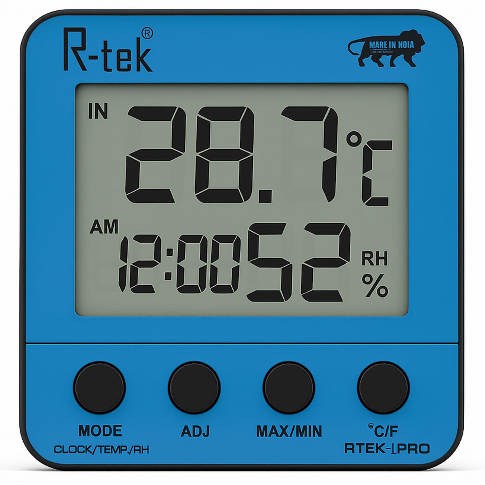 r-tek digital thermo hygrometer | temperature & humidity meter for room, indoor outdoor thermometer, handheld psychrometer