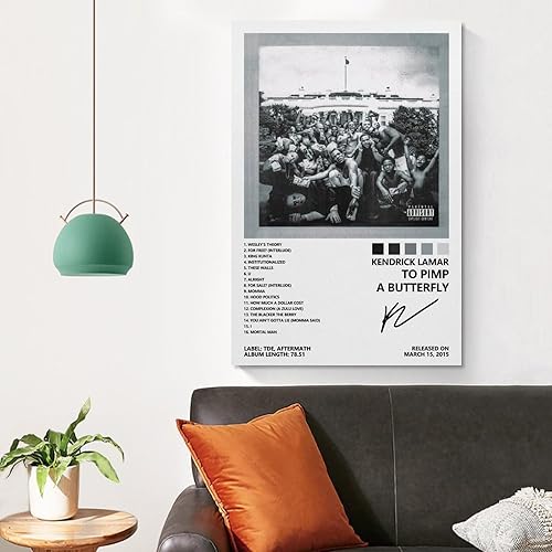 Miniatura 4 de Kendrick - Póster de Lamar To Pimp A Butterfly para dormitorio, lienzo estético, decoración de pared, 12 x 18 pulgadas (11.8 x 17.7 in)