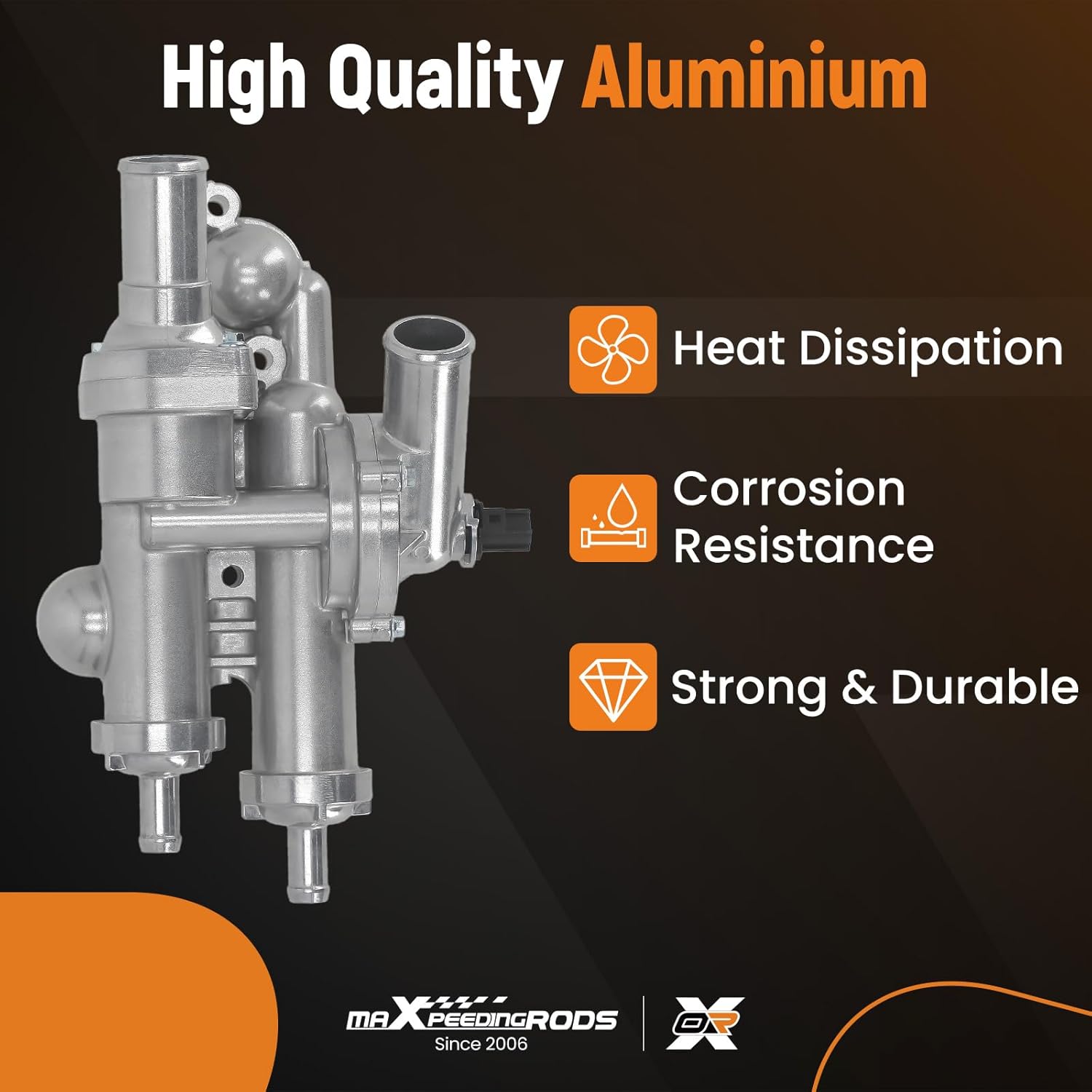 maXpeedingrods Aluminium Thermostat Housing Assembly 4884571AB for Chrysler 200 Sebring, for Dodge Avenger Caliber Journey, for Jeep Compass Patriot 1.8L 2.0L 2.4L, 902-319 4884873AA