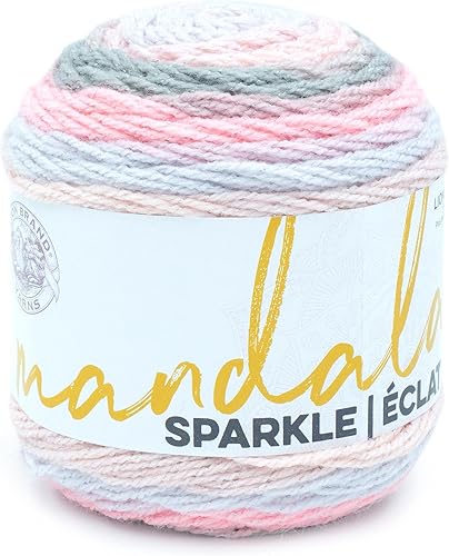 (1 madeja) Lion Brand Yarn Mandala Sparkle Yarn, Nova