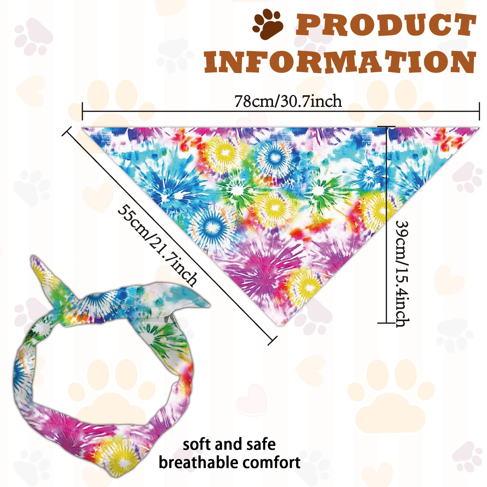 arricraft 1 Pc Colorful Dog Bandana - Image 2