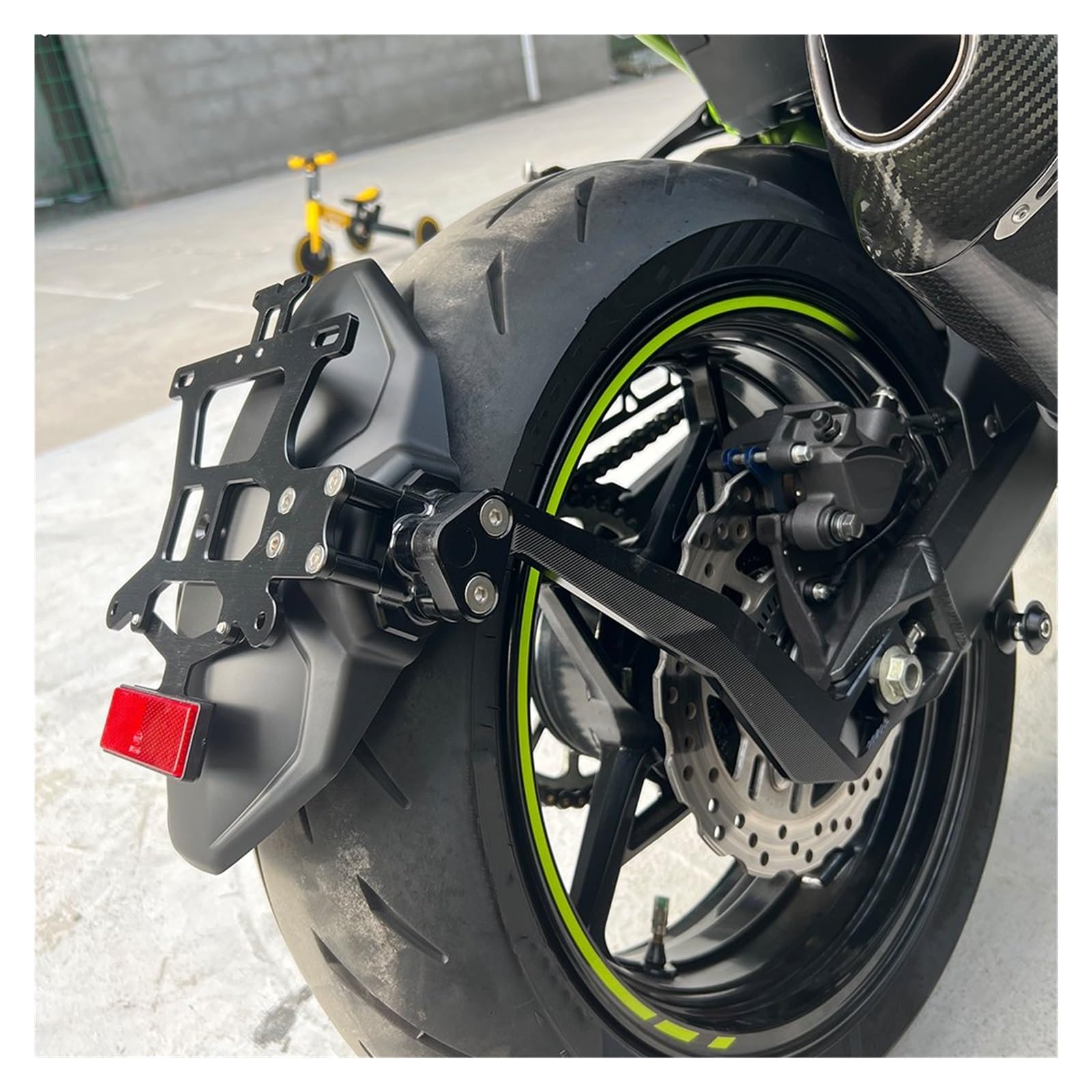 HWORKS Motorrad Schutzblech Für Für Z900 Für Z900RS 2020-2022 Motorrad Kotflügel Hinten Rad Splash Schutz Kennzeichen Rahmen Motorrad Fender(Black 1) Auto & Motorrad