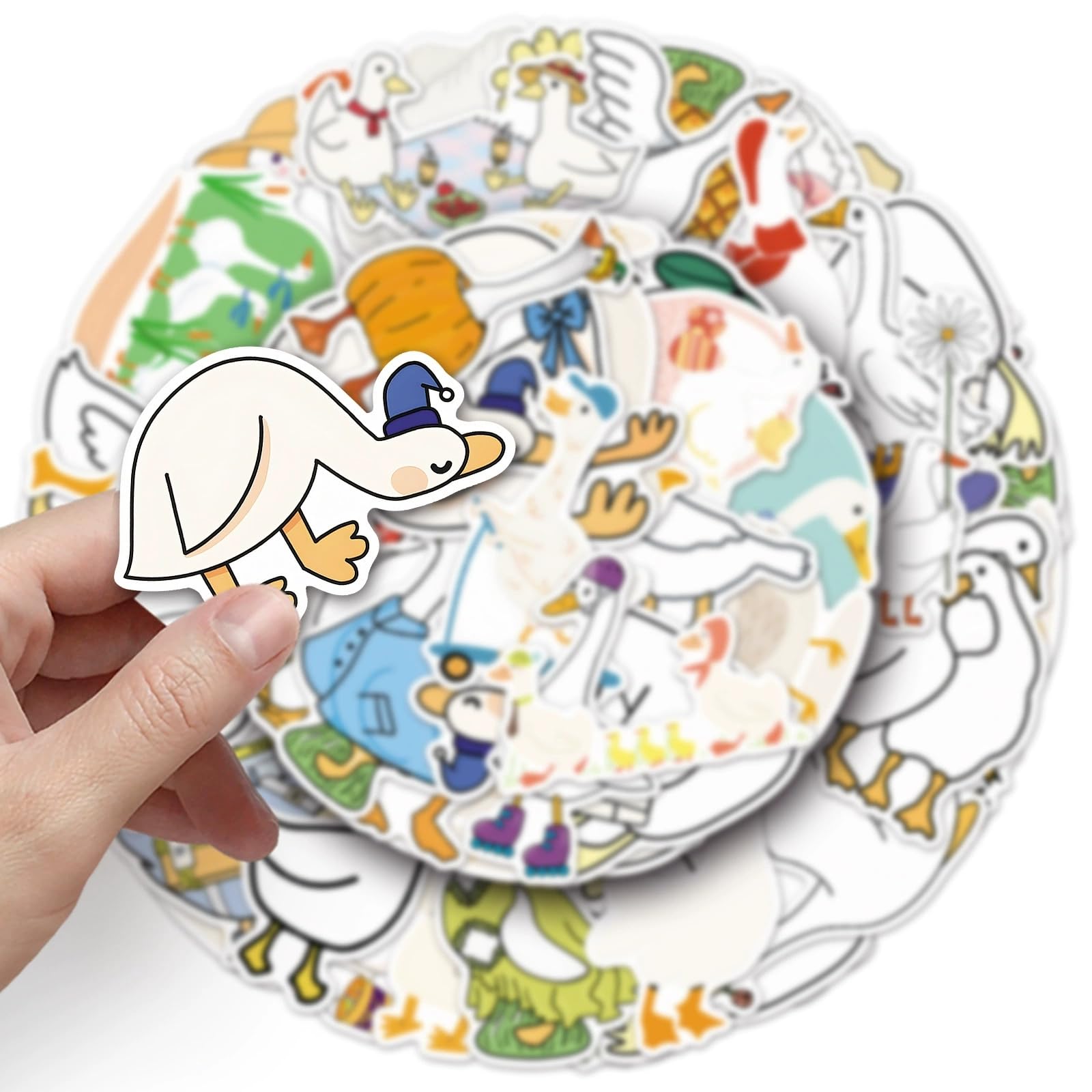 Silly Goose Stickers for Laptop(50 PCS),Gift for Children Teens Adults Girl Boys,Funny Silly Goose Waterproof Stickers for Skateboard,Bike,Phone,Computer,Luggage Water Bottle Guitar Motorcycle - Image 2