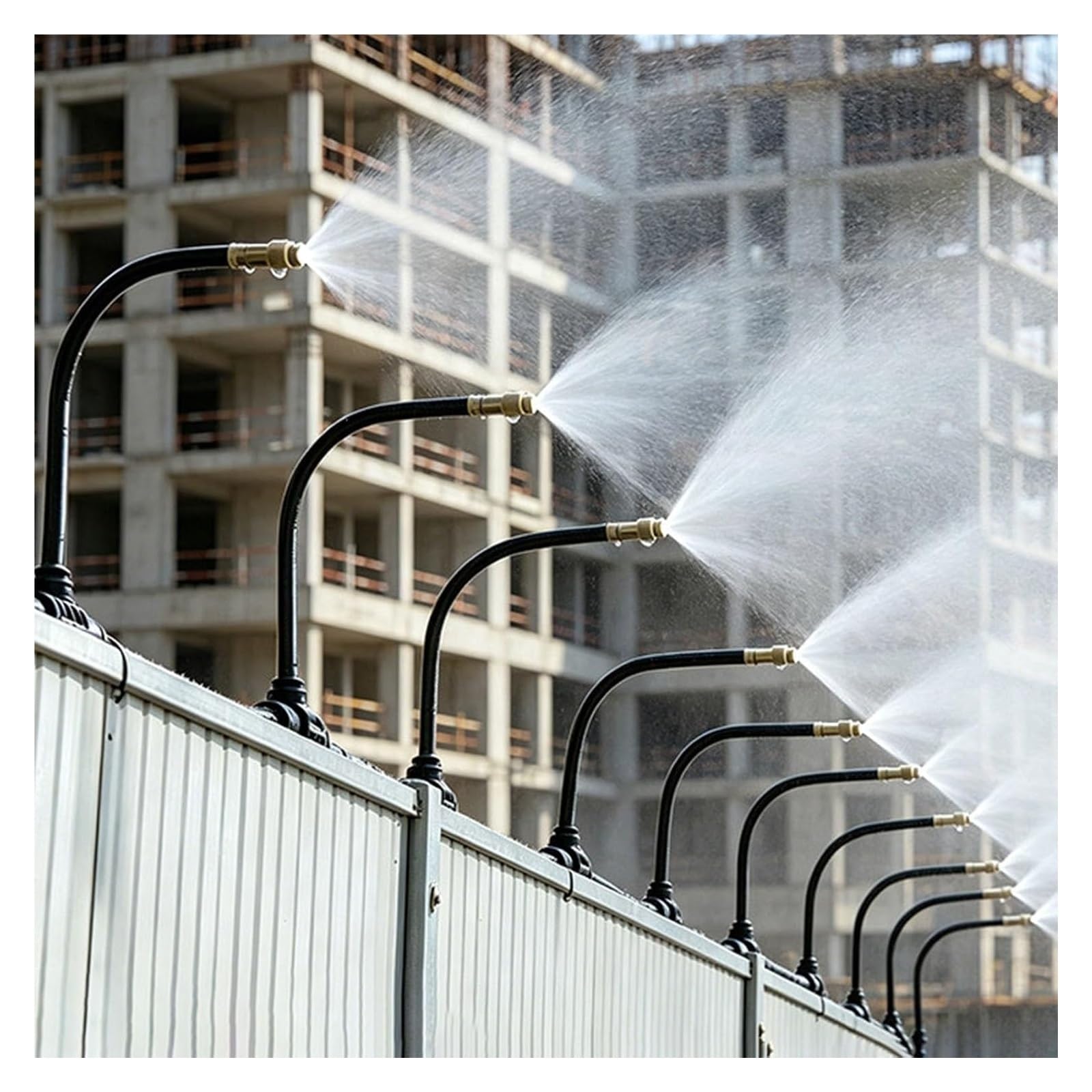 Kit de Sistema de Riego con Nebulización Refrigerante, Boquillas Pulverizadoras Giratorias 360° con Filtro, Tubo PE para Jardín, Invernadero y Terraza | 10m/32.8ft