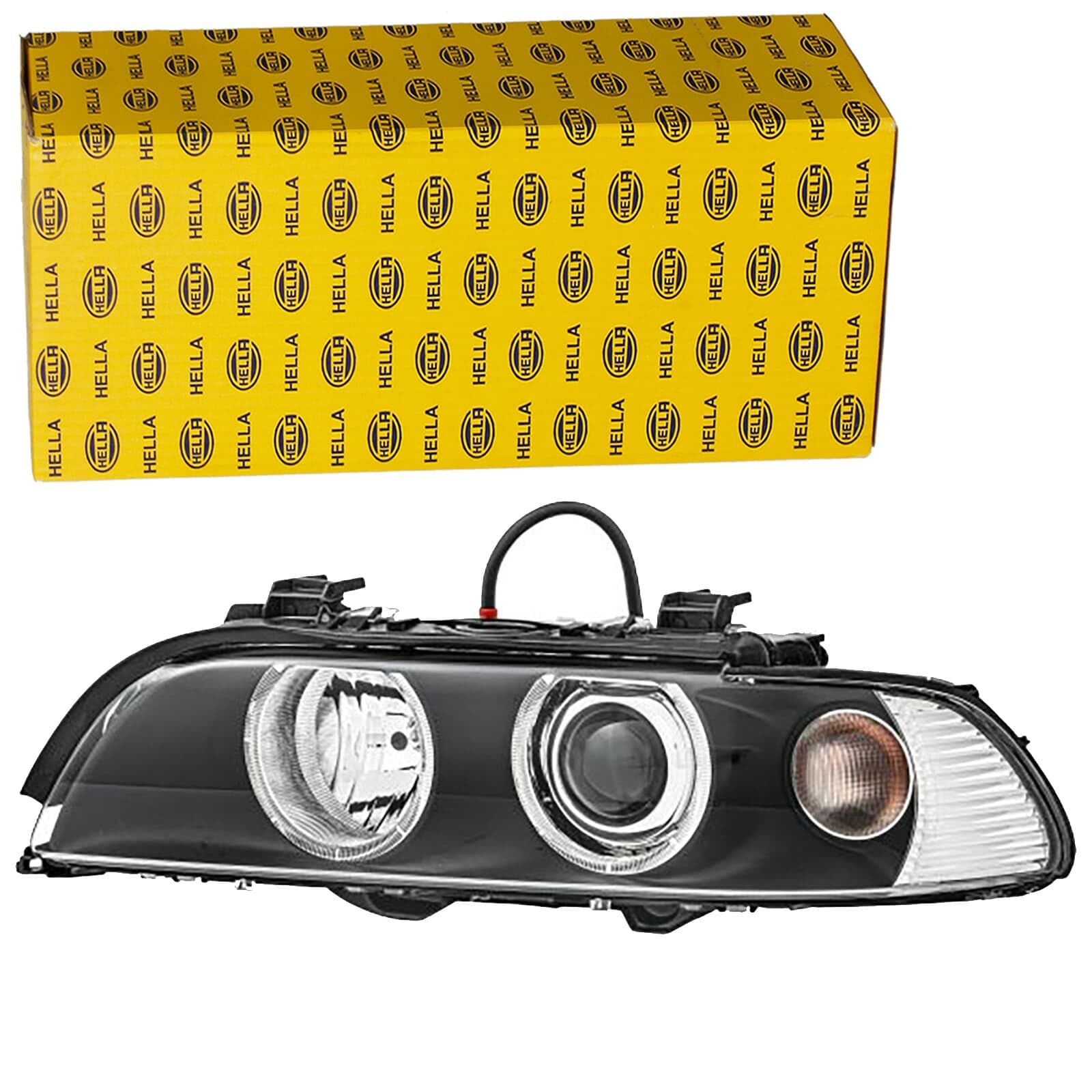 HELLA 1LL 008 052-591 DE/Halogène/Xénon Projecteur principal - pour p.e. BMW 5 (E39) - noir - ECE - pour circulation à gauche - gauche