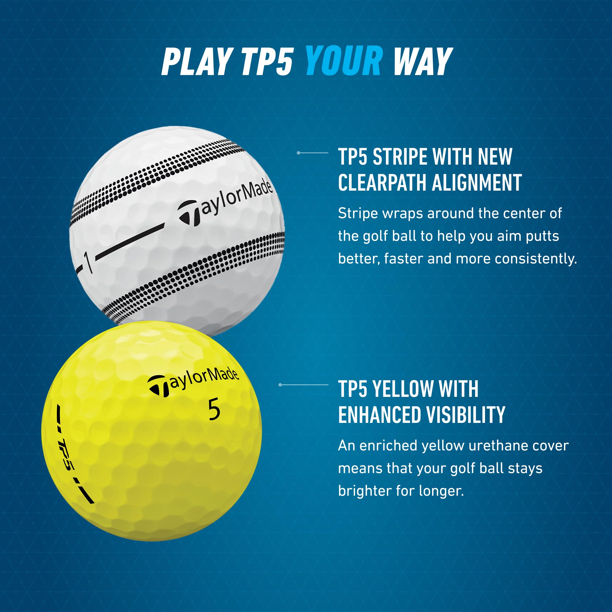 TaylorMade Golf 2024 TP5 PIX Golf Topları BİR Düzine