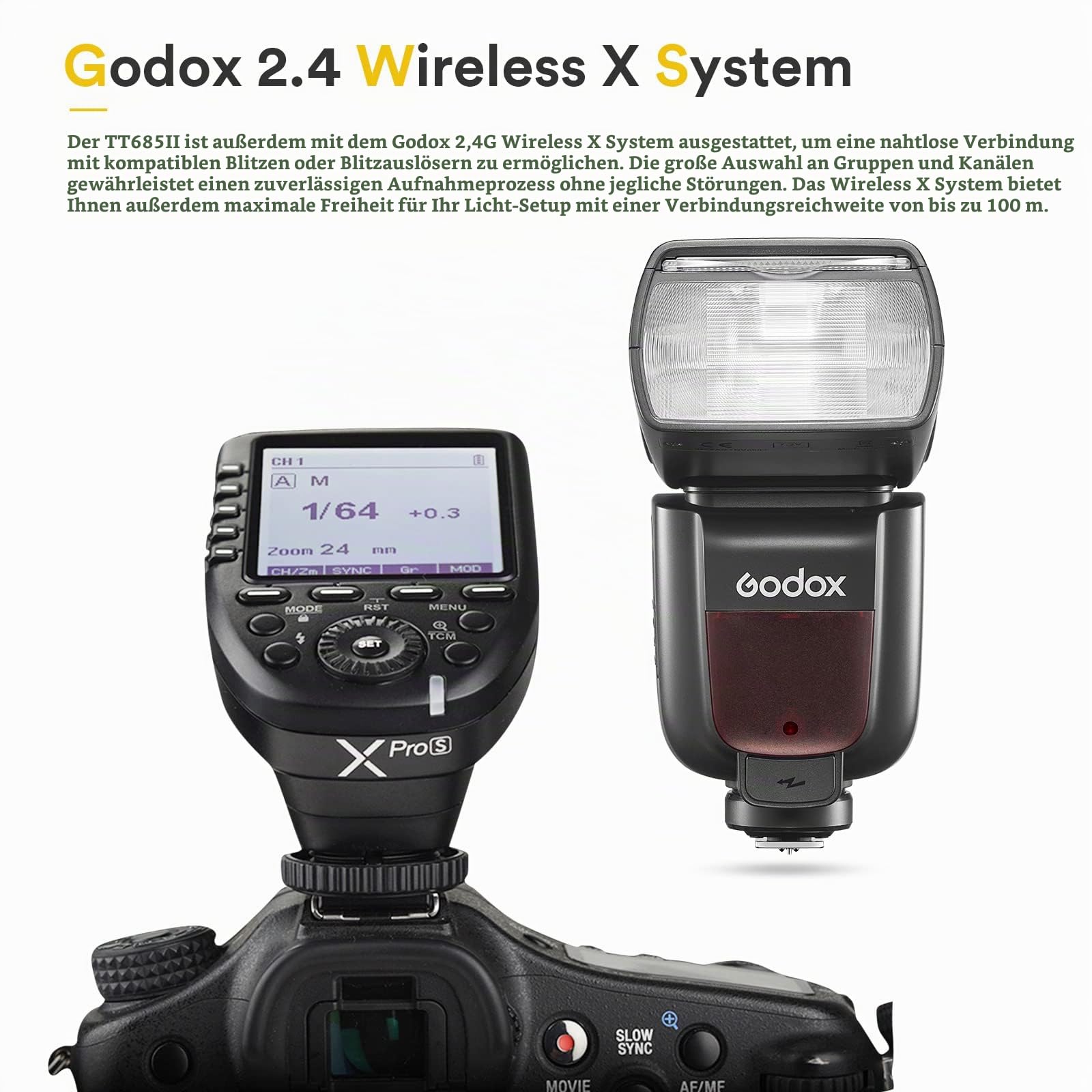 Godox TT685II-F TT685IIF Speedlite TTL Kamera Blitzgerät für Fuji Kamera