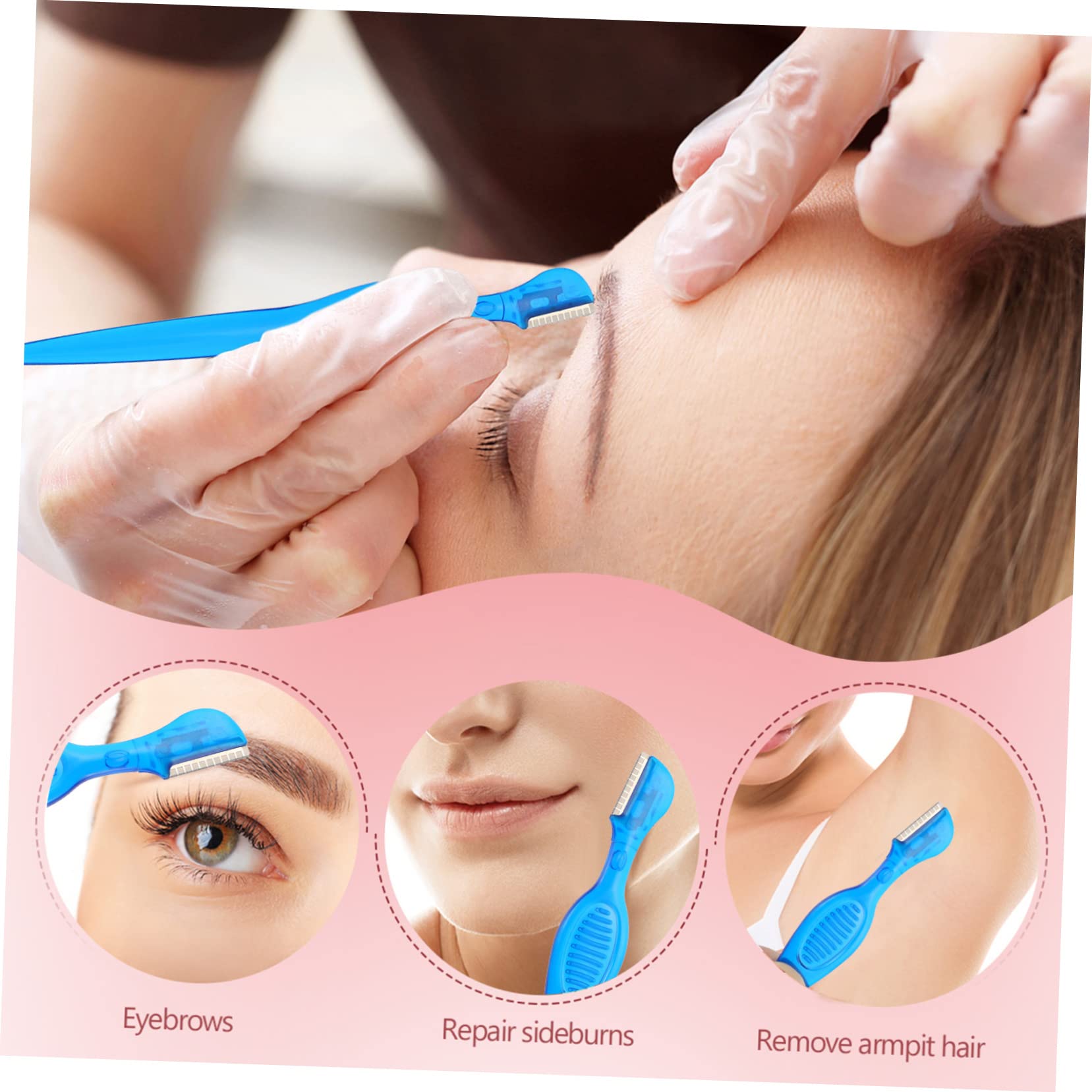 Healeved 72stücke Eyebrow Razors Edelstahl Augenbrauenrasierer Mit Schutzabdeckung Präzises Trimmen Für Gesichtsbehaarung Schönheitswerkzeuge Für Damen Je
