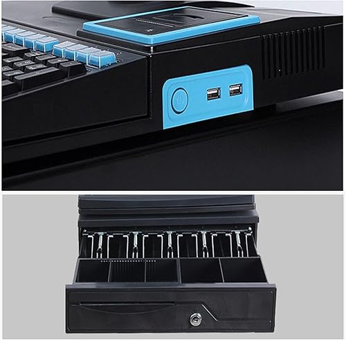 Miniatura 5 de Caja registradora para restaurante, caja registradora POS, Cajón de efectivo para pequeñas empresas, incluye cajón de efectivo y teclados,