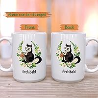 Vista 15 de Taza de café personalizada con diseño de mariposa de arte de origami, regalo para cumpleaños de amigo, compañero de trabajo, taza de cerámica blanca