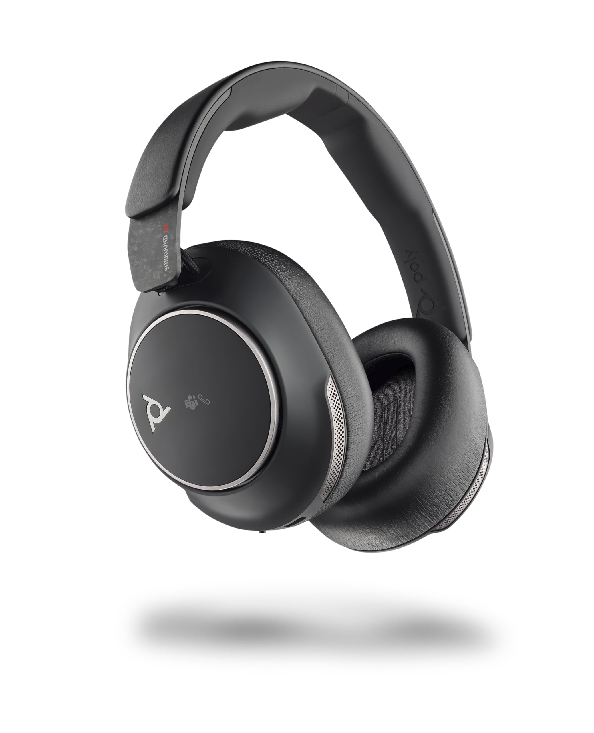 Poly Voyager Surround 80 UC-Bluetooth-Headset (Plantronics) Noise Cancelling-Mikrofone für klare Gespräche –Adaptives ANC–Funktioniert mit iPhone, Android, PC/Mac, Zoom, Microsoft Teams(zertifiziert)