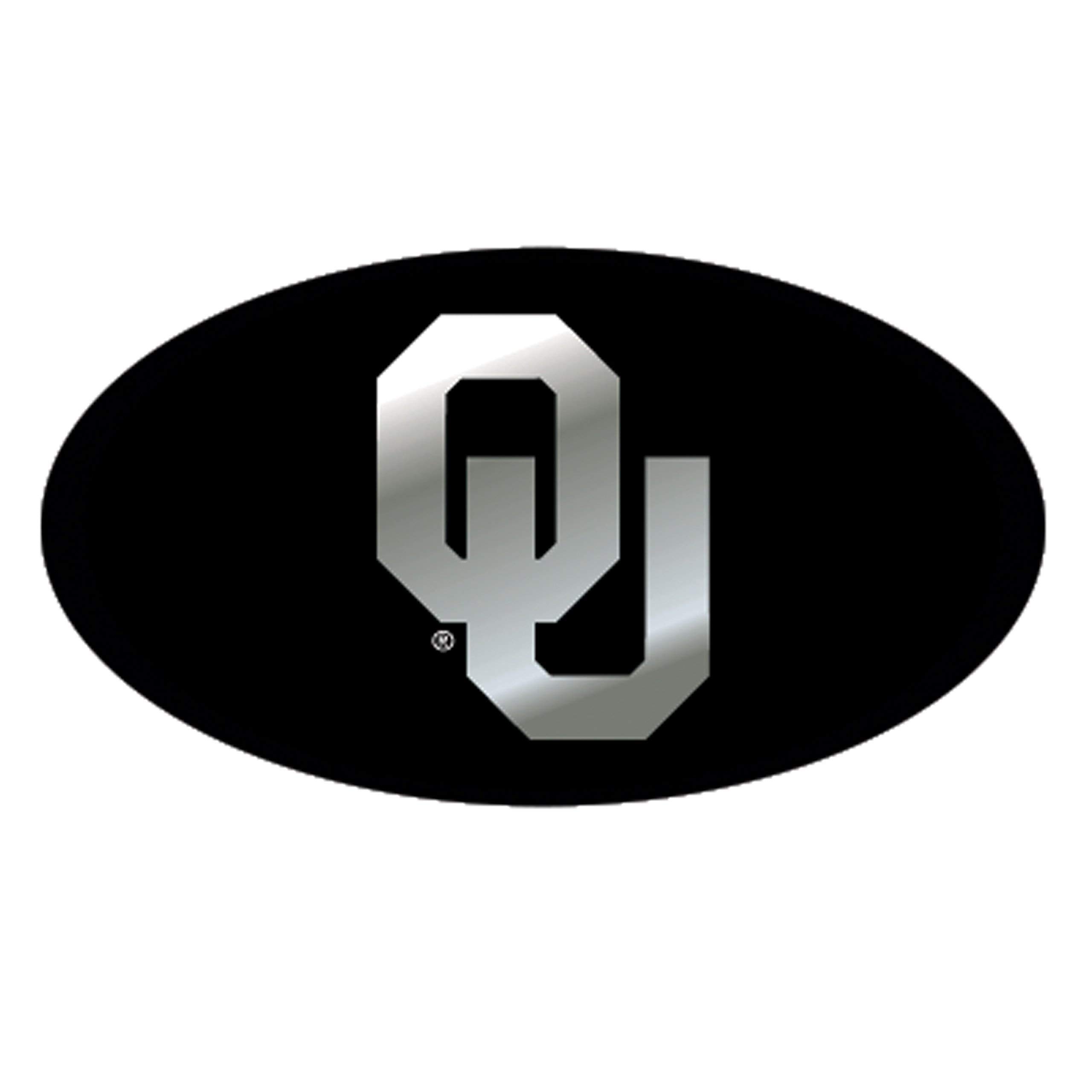 OKLAHOMA SOONERS Black Mirrored OU Hitch Receiver Cover