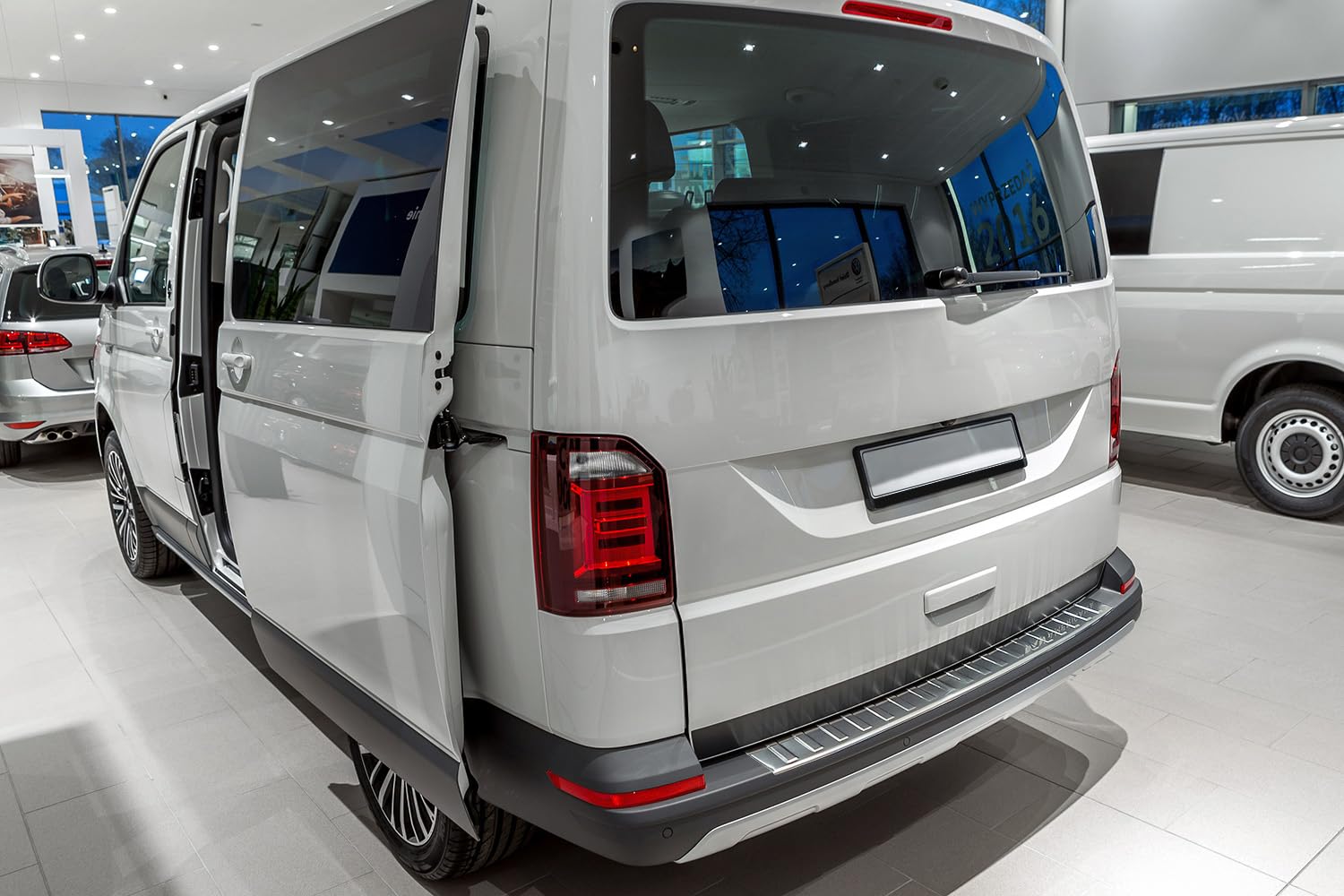 tuning-art L177 Protezione paraurti per Volkswagen T6 Multivan Caravelle 2015-07/2024 Acciaio Inox
