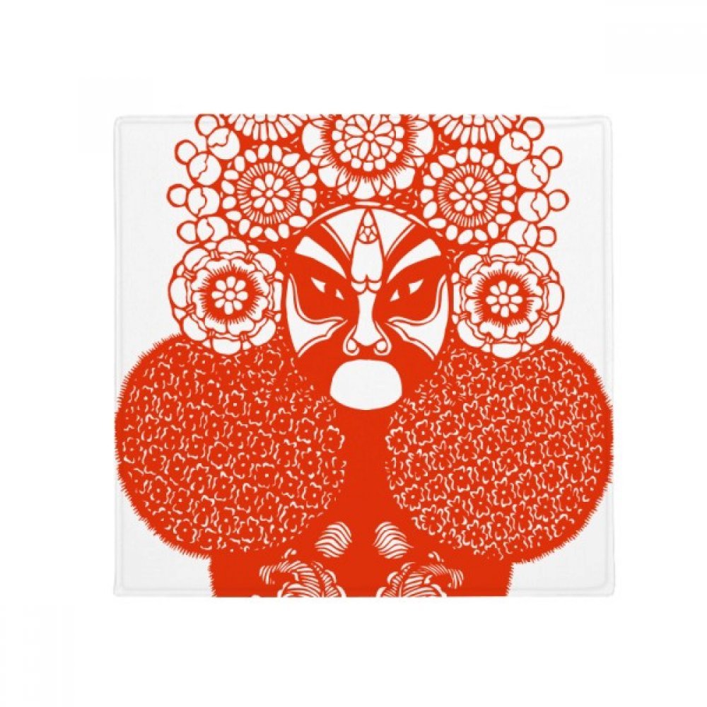 Tapis de sol Opéra de Pékin rouge 80cm antidérapant lavable pour entrée et cuisine