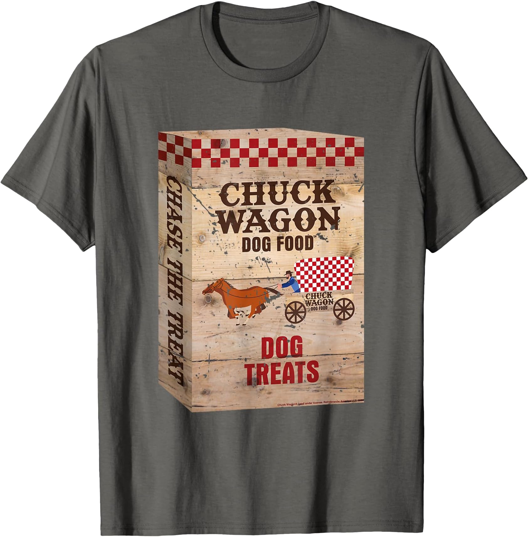 Chuck Wagon Dog Treats Chase The Treat Retro T-Shirt