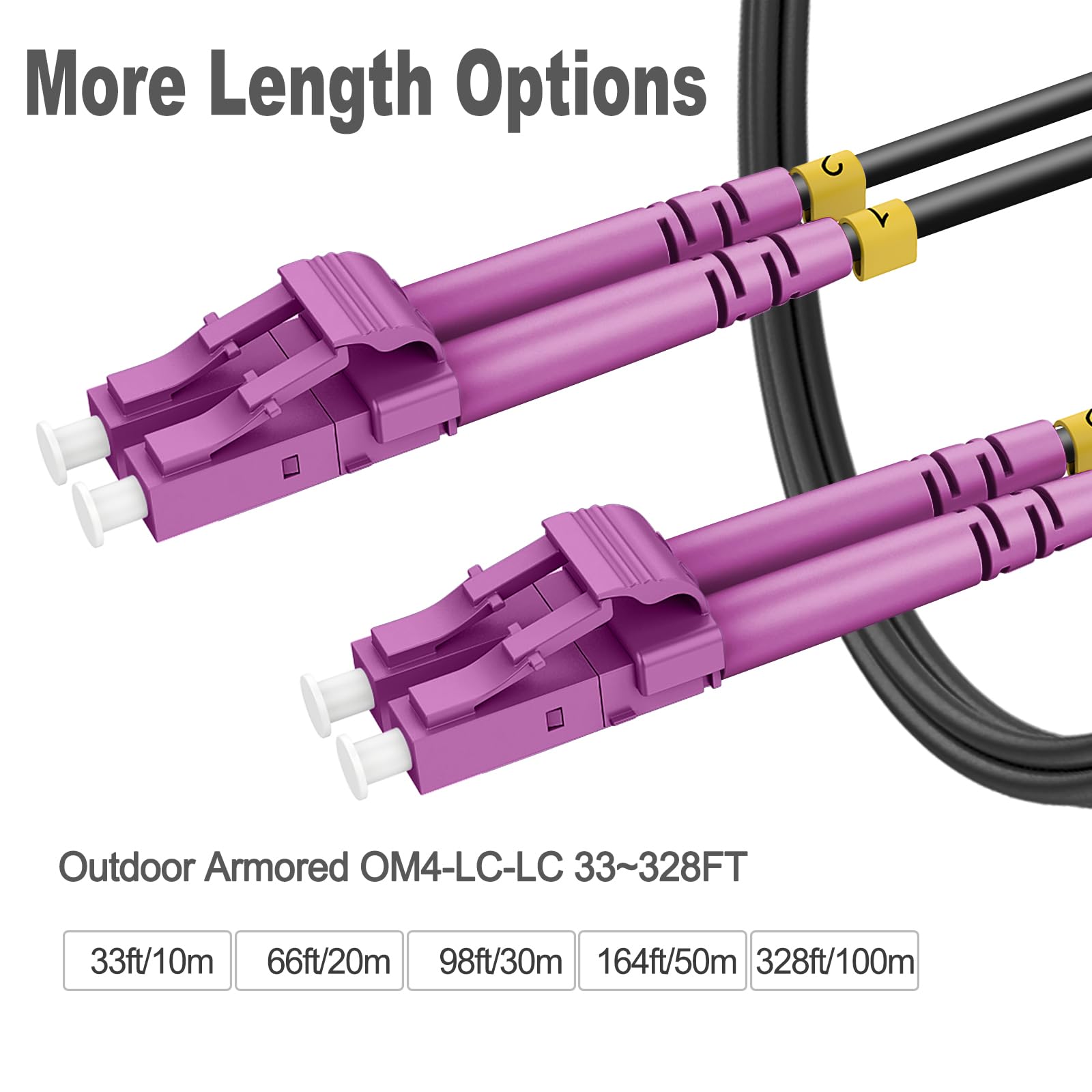 Amazon | RamboCables 50m/164フィート OM4 LC - LC ファイバーパッチ