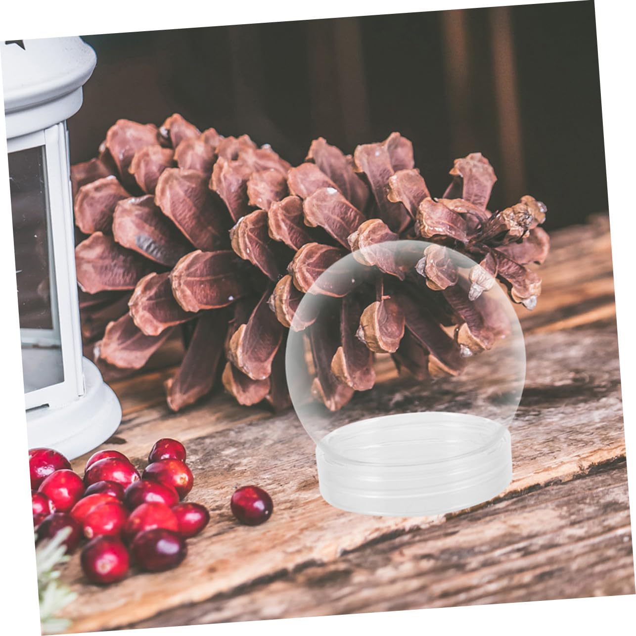 OUNONA 24 Piezas Bolas de Nieve Transparentes de Plástico para DIY Esferas de Agua Claras y Vacías para Manualidades Navideñas Accesorios Resistentes y Reutilizables