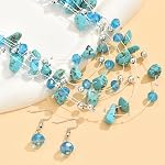 Colliers en couches pour femmes Robes Boho pour femmes Collier en cristal Boucles d'oreilles Bijoux Set Statement Déguisement de Strass pour femmes Trendy