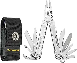 LEATHERMAN, Rebar Multitool with Premium Replaceable Wire Cutters and Saw, Stainless Steel with Nylon Sheath