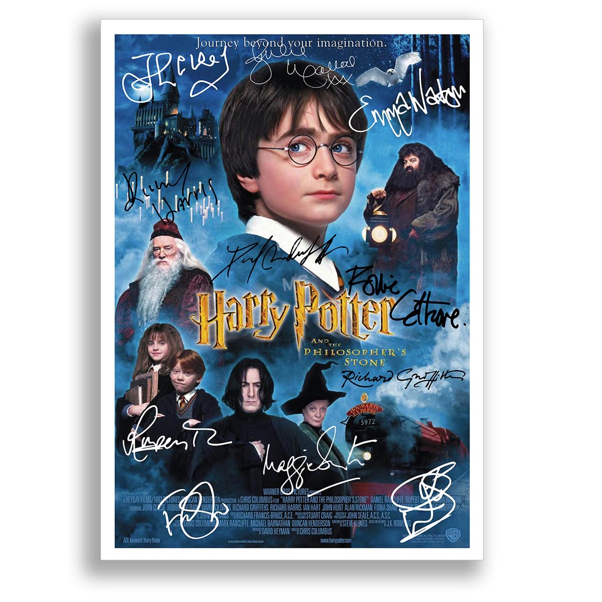 Mounted Gifts Trading Sorcerer’s Stone A3 Poster Only Harry Potter All Movie Film Posters Cast Signed A4 Poster Photo Print Framed Autograph Gift Daniel Radcliffe, Rupert Grint, Emma Watson (Sorcerer’s Stone A3 Poster Only)