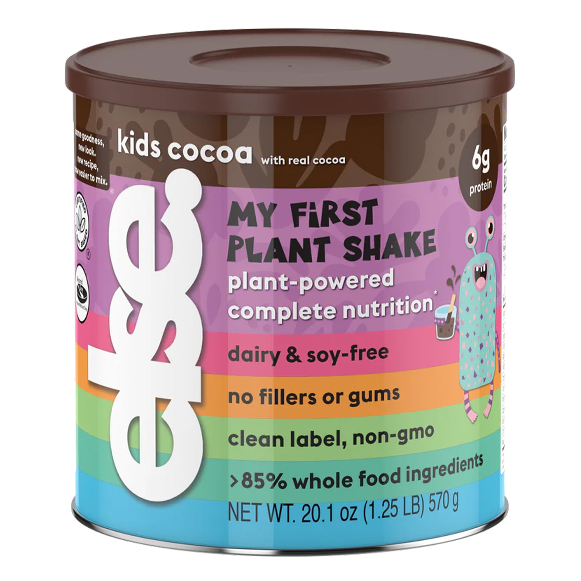 ELSE NUTRITION Plant-Based Protein Shake Powder for Ages 2-12. Kids Protein Powder. Dairy-Free Complete Kids Nutrition Shake Plant Protein 25 Vitamins & Minerals, Chocolate Protein Shake, 1-Pack