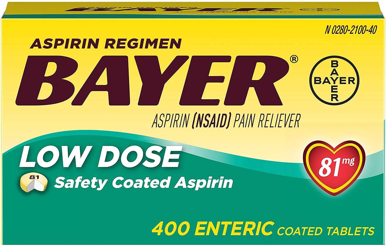 Bayer Low Dose Aspirin Regimen (400 ct.) AS (1 Pack)
