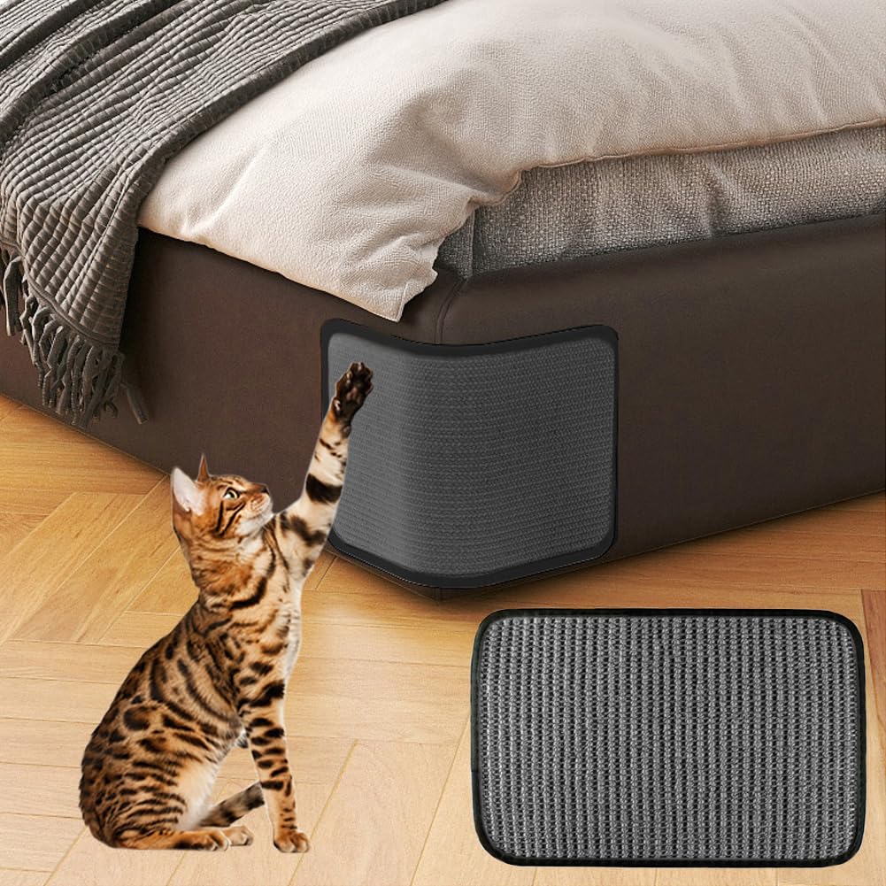 Cat Scratching Mat Sofa Furniture Protector Cat Scratcher Board Natural Sisal Kitty Scratching Pad Scratch Couch Cover Guard Claws Care Toy Scratcher Mat Rug for Grinding Claw and Protect Furniture