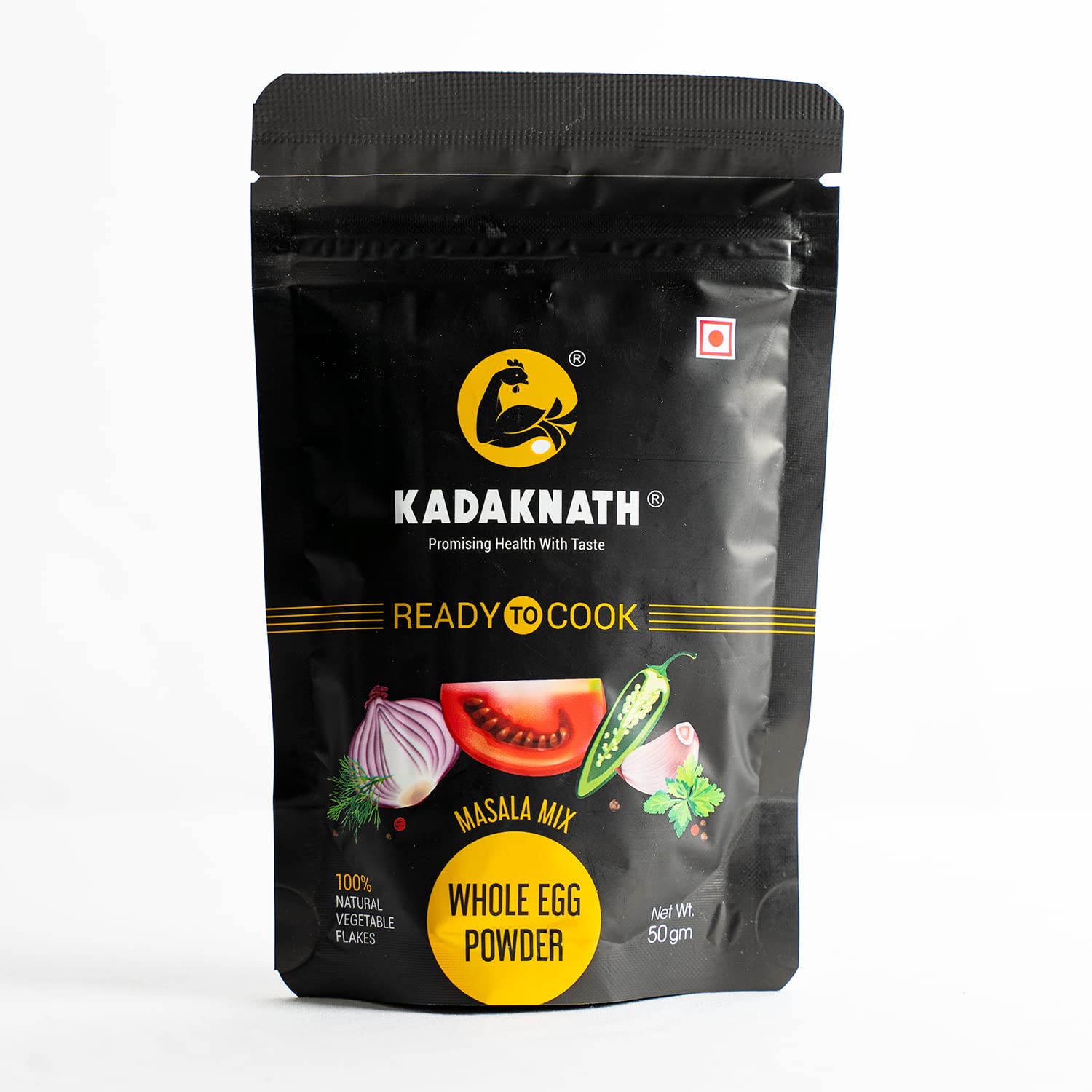 KADAKNATH Organic Eggs Ready To Cook Masala Omelet Powder. Instant Masala Omelet Premix(50 G)