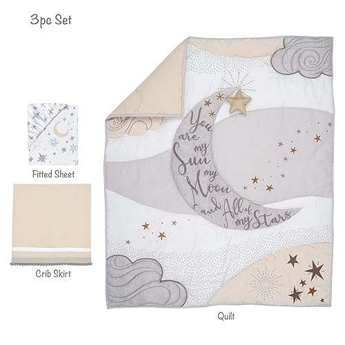 Miniatura 7 de Lambs  Ivy Goodnight Moon - Juego de ropa de cama celestial para cuna de bebé 3 piezas