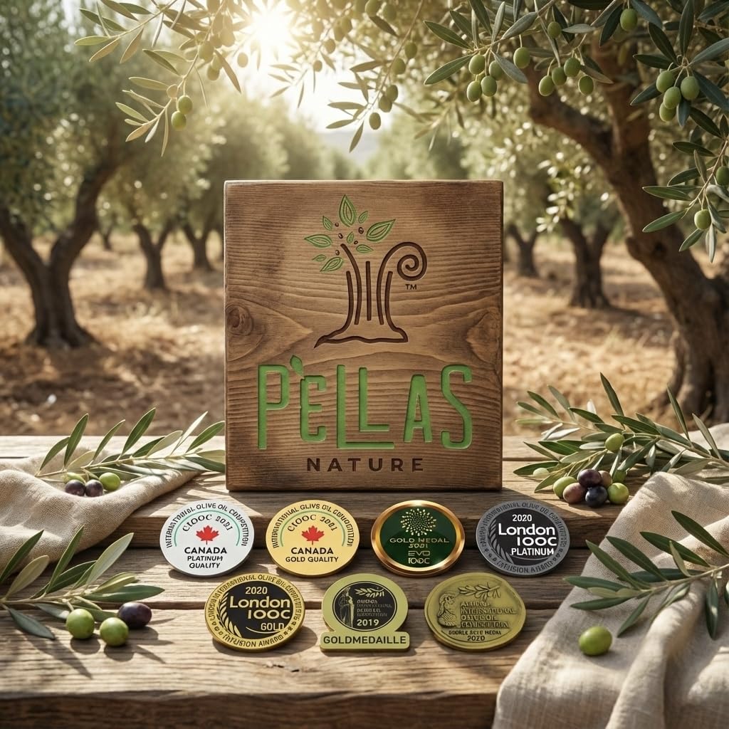 Pellas Nature, Organic Garlic Infused Greek Extra Virgin Olive Oil, Gold Award, Kosher, 8.5 oz. (250 ml), glass bottle (Garlic) - Image 8