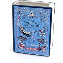 Lenny Mud Ceramic book vase, Alices Adventures in in Wonderland, decoupaged pencil holder, book shaped planter, classic novel