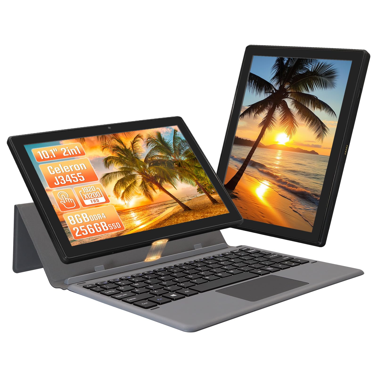 ✨新品✨最新型2in1 軽量タブレットPC10.1インチ 着脱式キーボード Amazon.co.jp: 【軽量1kg＆キーボード着脱式】2in1 ノートパソコン
