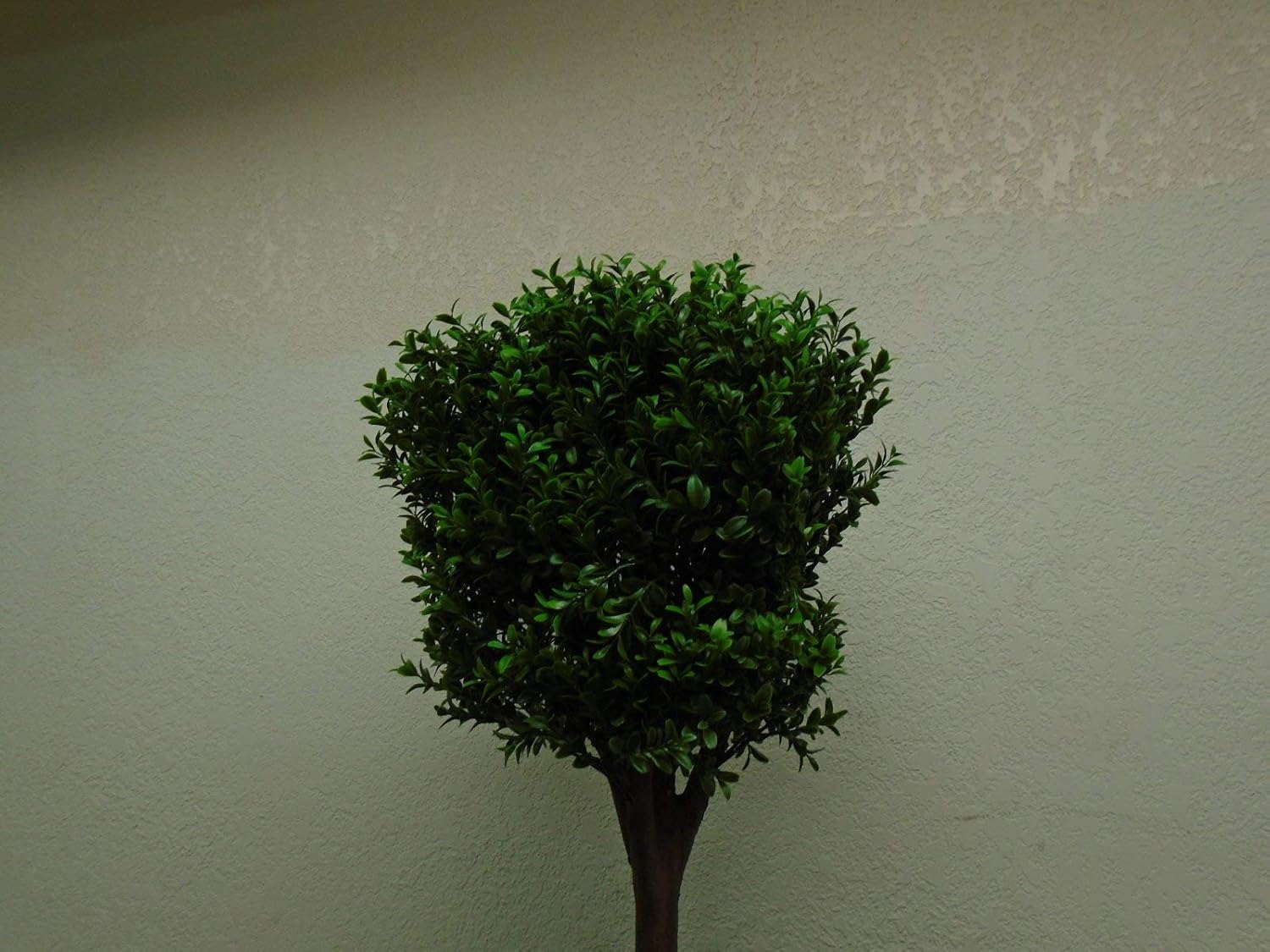 4' Double Ball Green Silk Boxwood Topiary with Lights