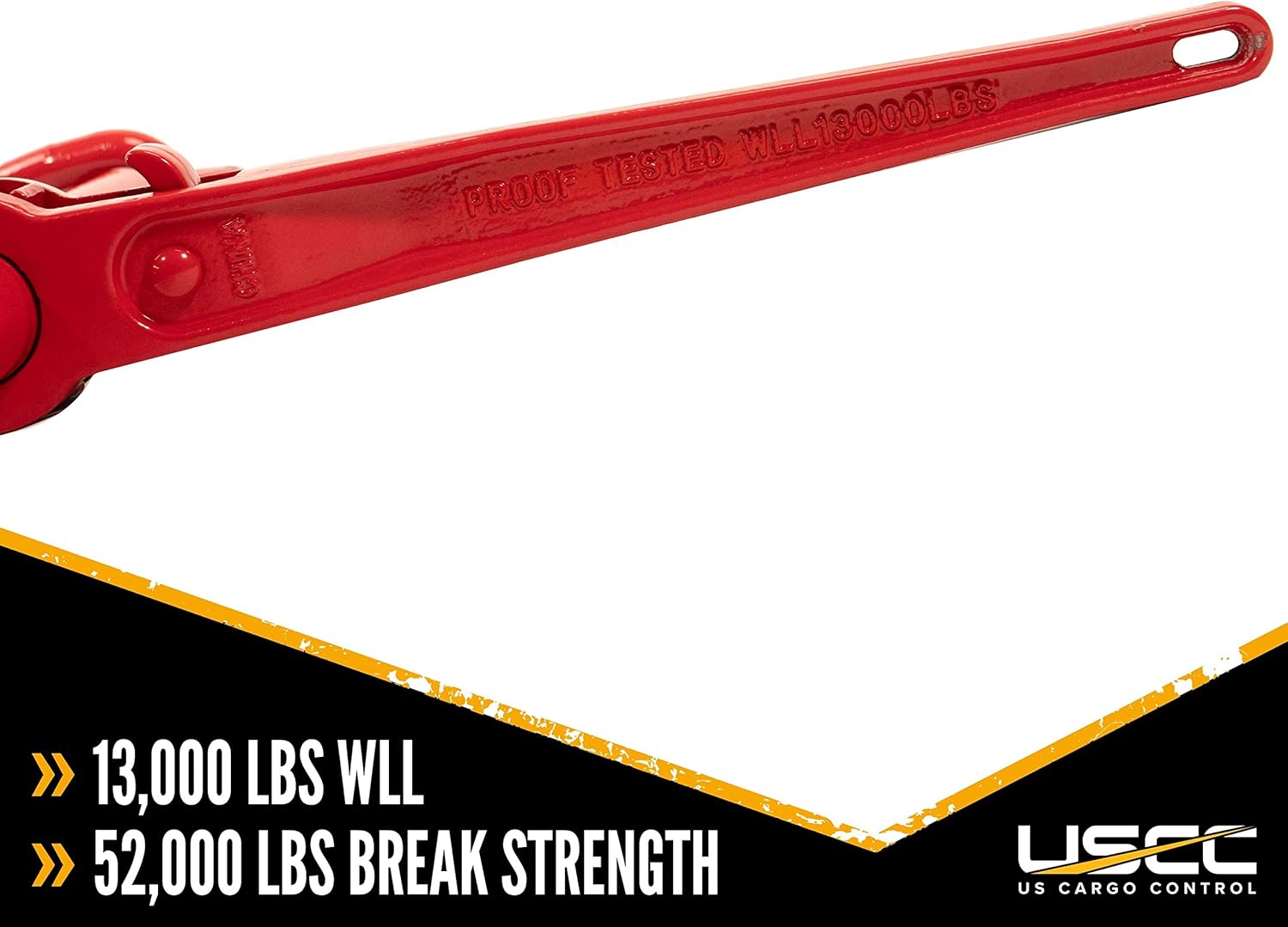 US Cargo Control Heavy Duty Ratchet Load Binder for 1/2" Grade 70 Chain (Working Load Limit: 13,000lb), 2-Pack