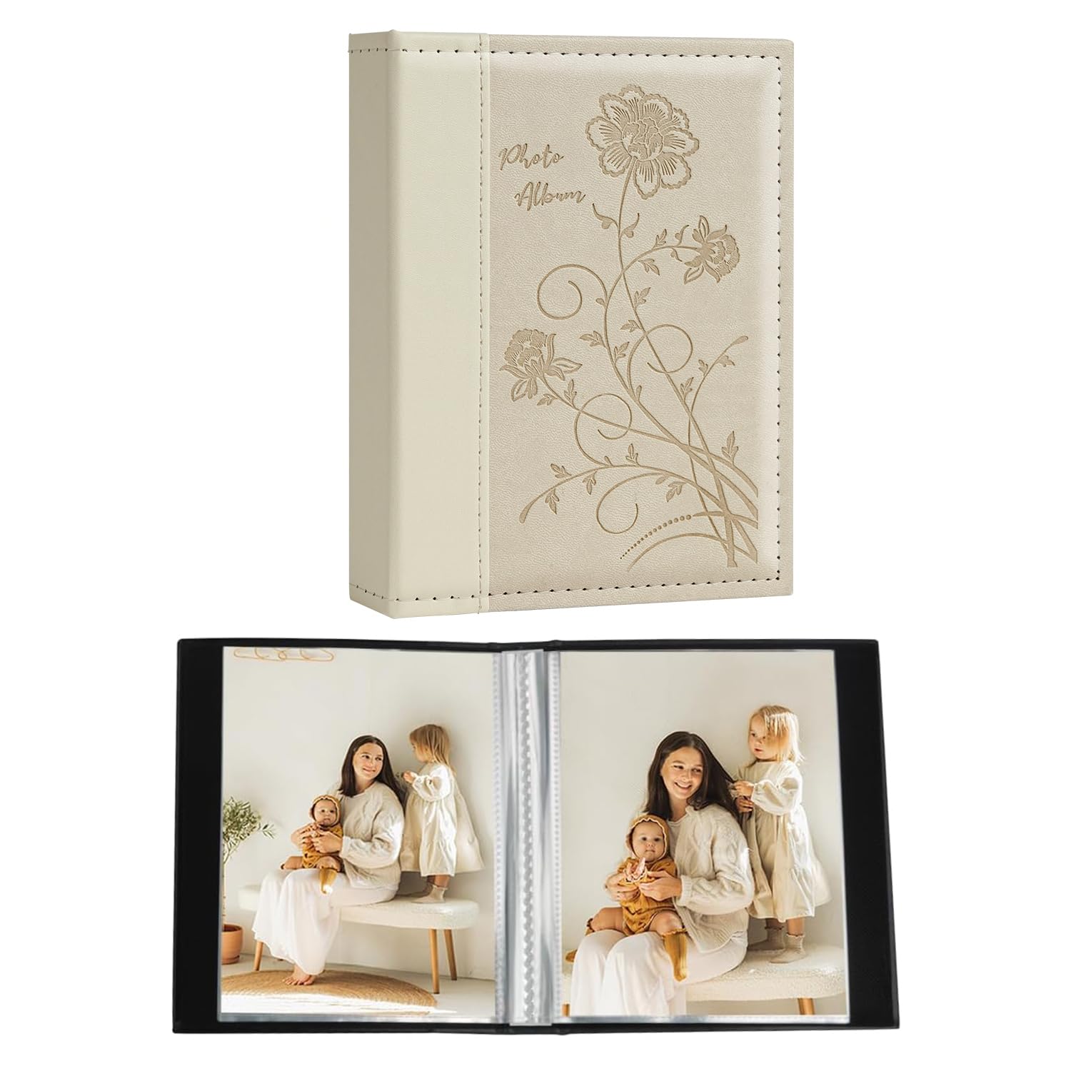 Miaikoe Small Photo Album 6x4 2 Packs, Each Pack Holds 52 Vertical Pictures
