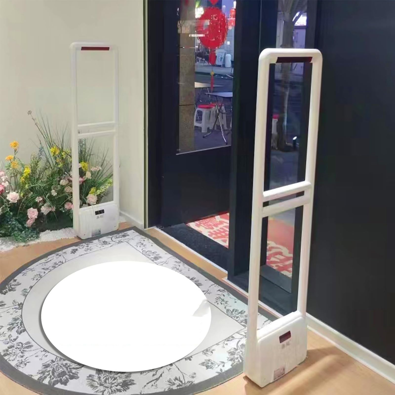 Sicurezza EAS AM 58kHz, Attrezzatura Antifurto per il Commercio al Dettaglio, Due Torri di Etichette con Allarme Audio e Visivo per Negozi, Supermercati e Biblioteche
