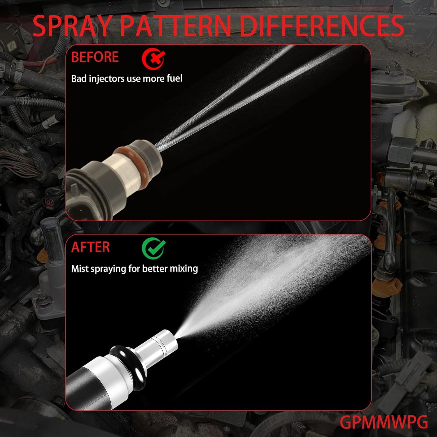 4Pcs Fuel Injectors 4Holes 04891577AC FJ1058 Injector Compatible with Jeep Compass Patriot 2007-2017, for Dodge Journey 2009-2015 Avenger 2008-2014 Caliber, for Chrysler 200, L4 2.4L Gas