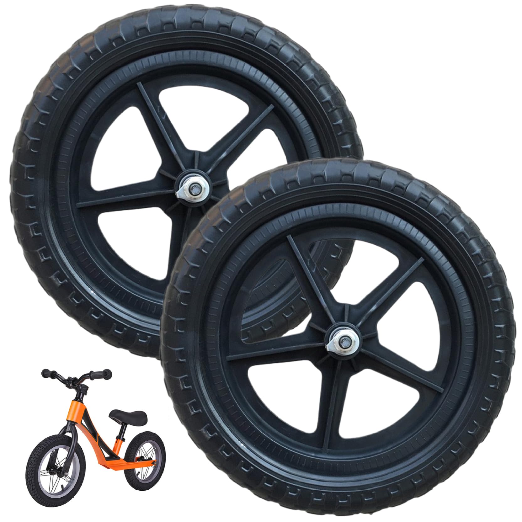Mini Ruote per Bici, 1 Paio di Ruote per Bici di Ricambio per Bambini Bilanciere da 12 Pollici Accessori di Riparazione Leggeri per Biciclette e Manutenzione, Allenamento per Bambini