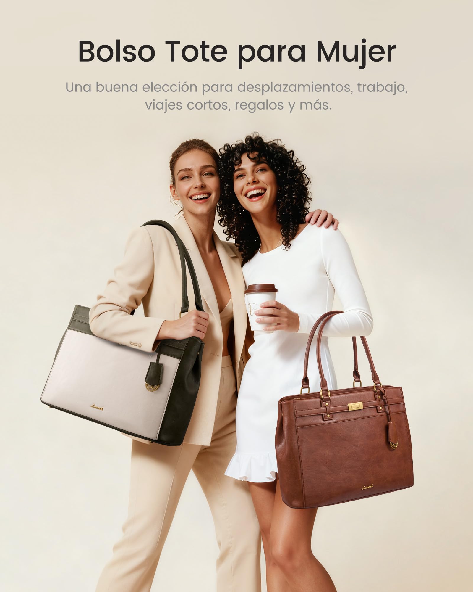 LOVEVOOK Bolso de mano grande para mujer, 15,6 pulgadas, elegante, bolso de trabajo, piel sintética, bolso de la compra, bolso escolar, bolso de profesor, maletín de negocios, para universidad