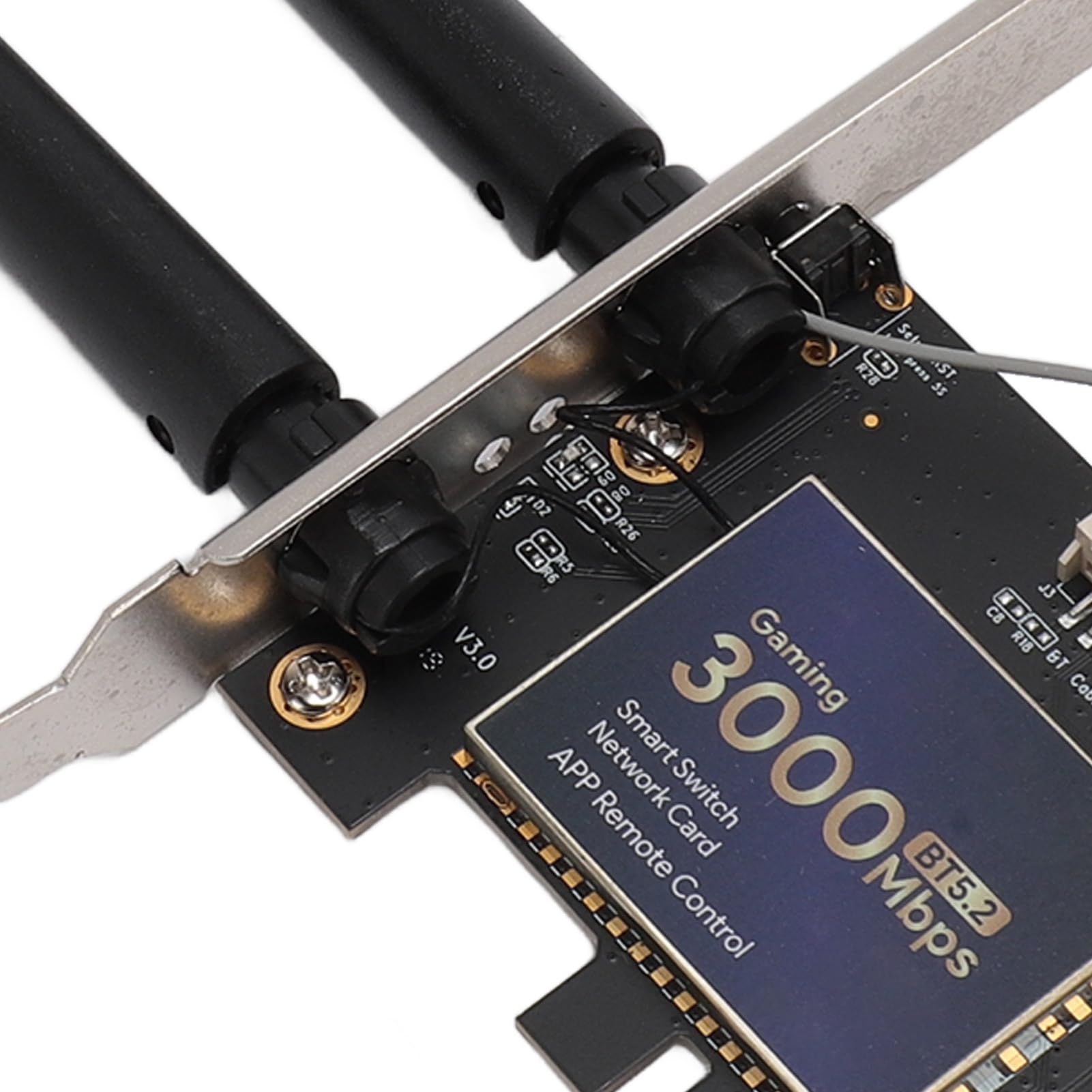 Generic Carte PCIe WiFi 6 AX3000, Adaptateur Double Bande Haute Vitesse pour Jeux et Streaming avec Prise en Charge Bluetooth 5.2 et Antennes 6dBi