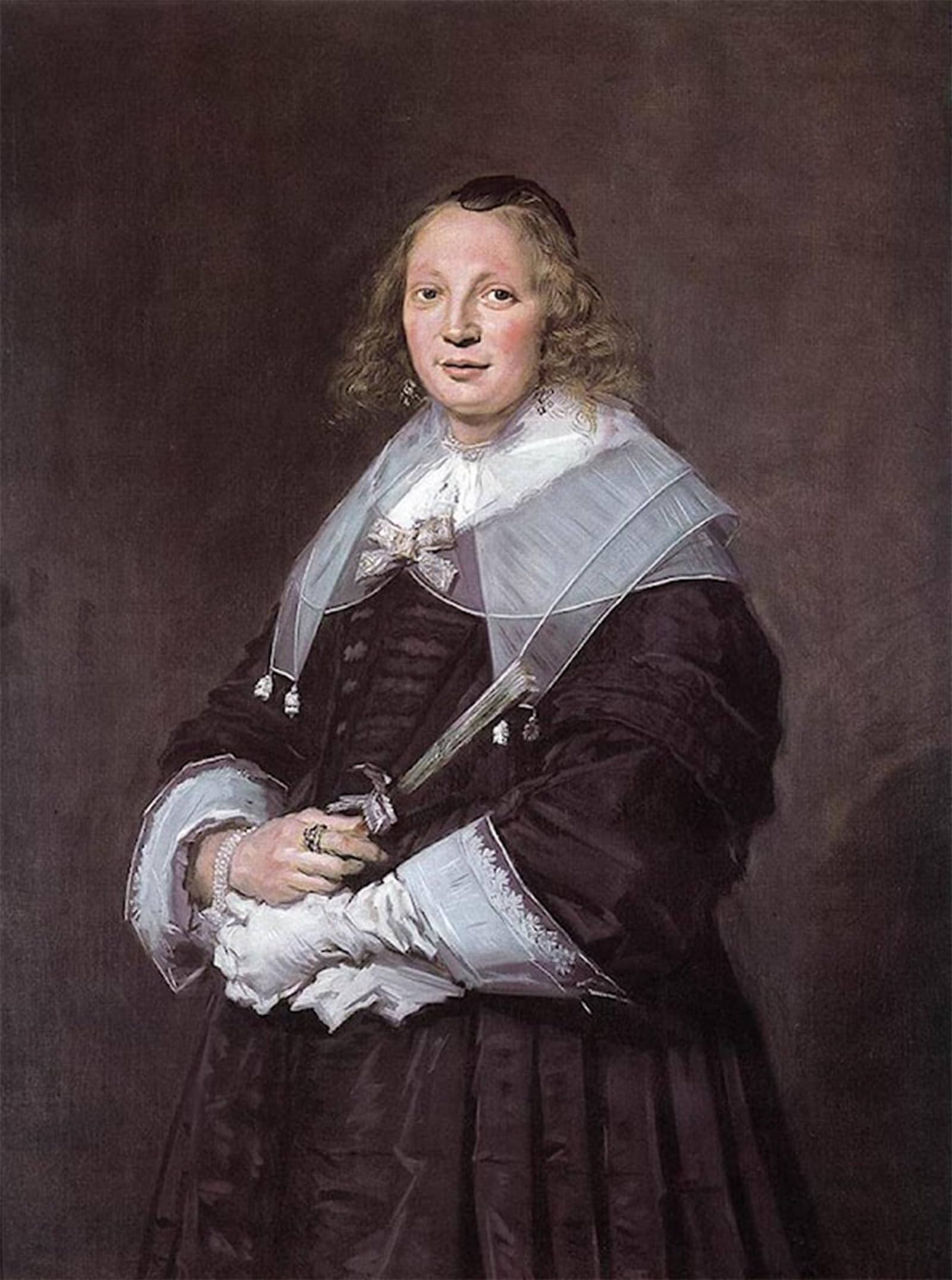 SERENDIPITP Abstract Painting Mural Print Picture Wall Decor Painting Portrait of a Standing Woman Frans Hals Vintage Wall Artwork for Home Decor 60x90cm