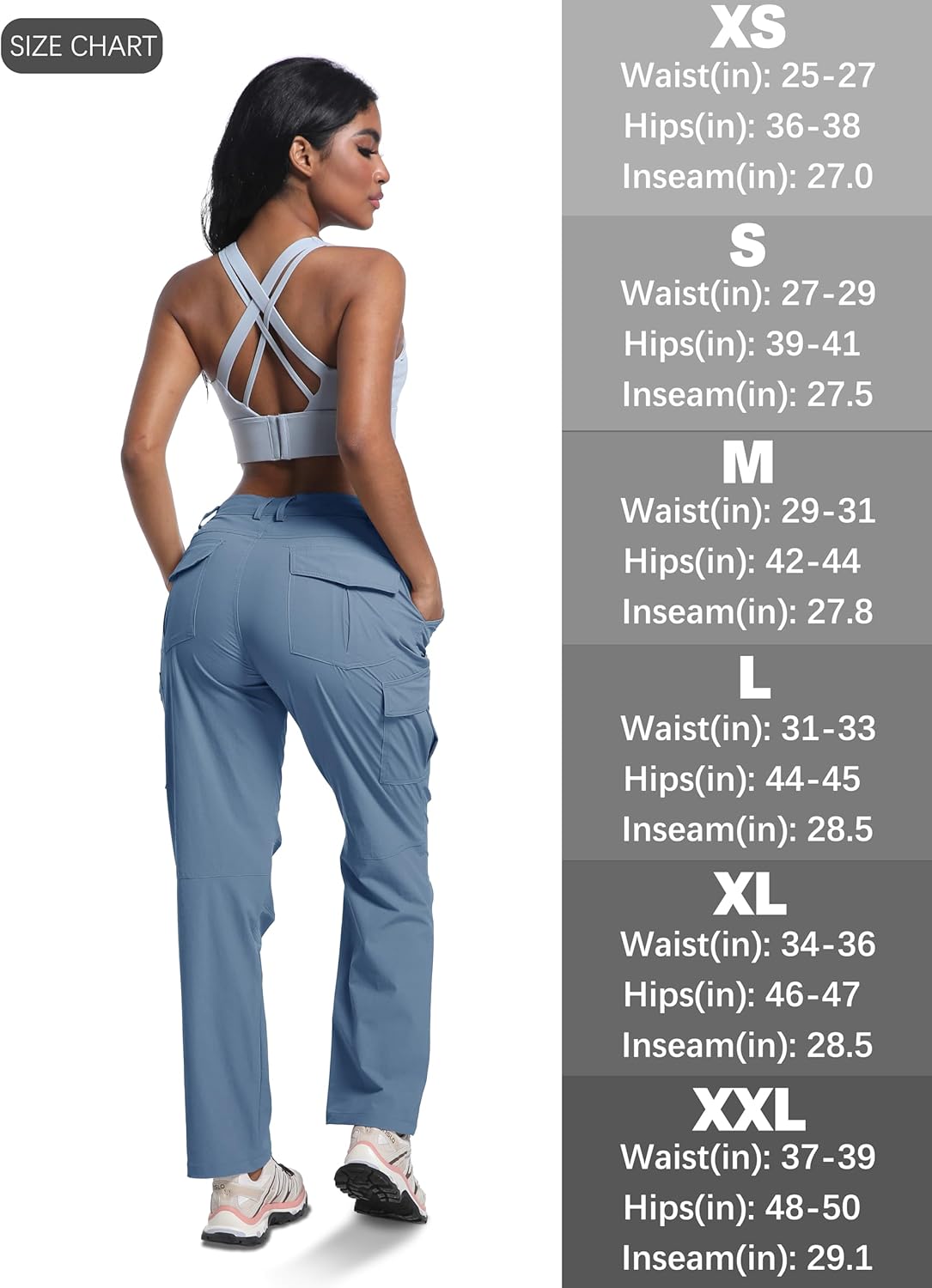 WENRONSTA Women's Hiking Cargo Pants Lightweight Quick Dry Waterproof UPF 50+ Camping Fishing Travel Outdoor Work Pants - Image 6