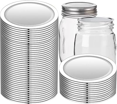50-Count Canning Jar Lids, Wide Regular Mouth Canning Lids for Leak Proof Mason Jar Canning Lids1 Airtight Seal 86mm