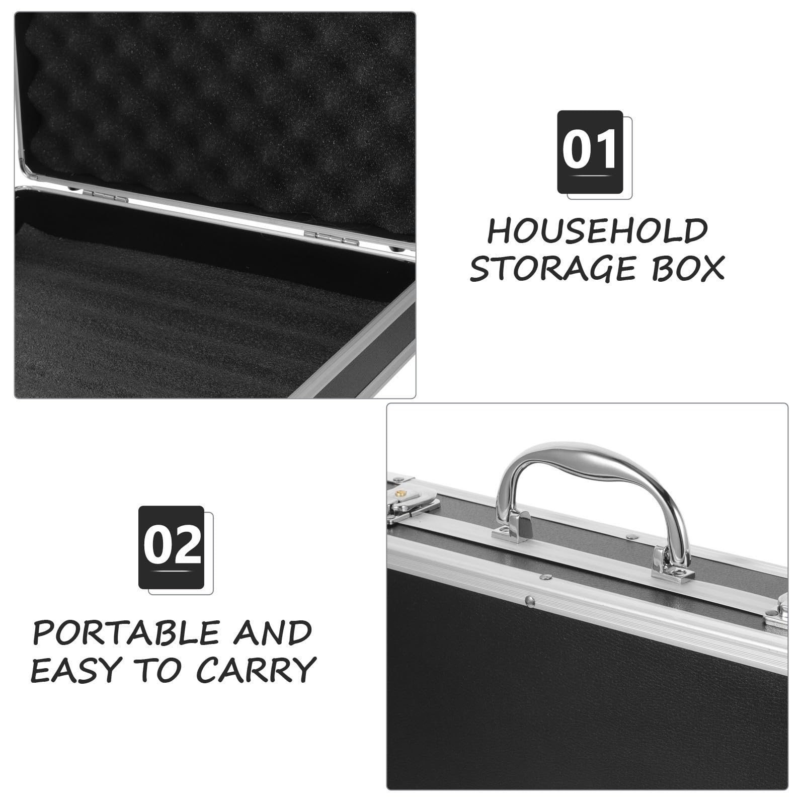 SHINEOFI Valigetta per Attrezzi in Lega di Alluminio Portatile Grande Capacità di Stoccaggio e Funzione Multiuso per Storage e Trasporto Professionale