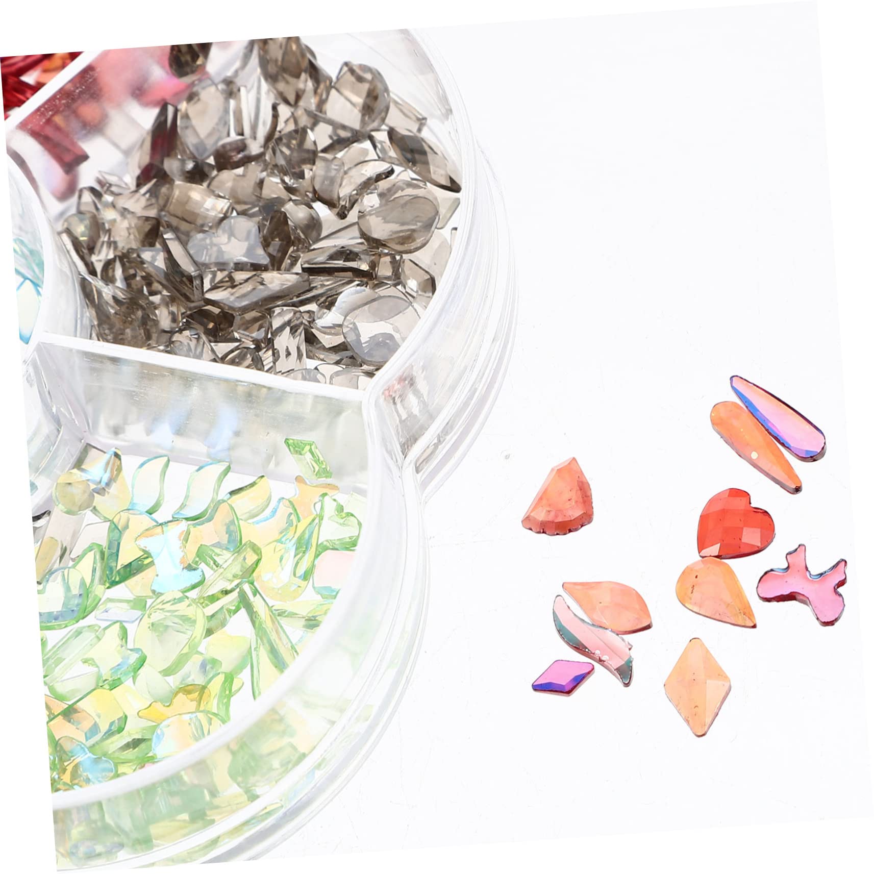 Healeved Diy Nagelstein Harz Glitzernde Nagel-dekorationen Buntem Blütenkasten Vielseitige Nail Art Charms Für Maniküre Und Kreative Diy-projekte