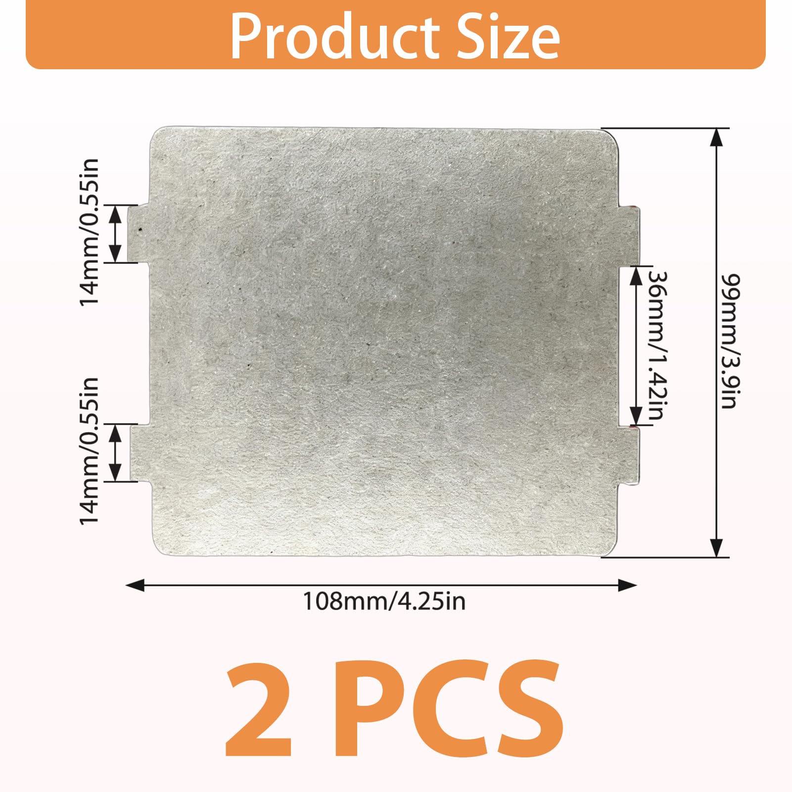 Mica Plate for Microwave Repair, Set of 2 Universal Plates 9.9 × 10.8 cm, Heat Resistant, Insulating and Durable, Replacement Accessory for Kitchen and Home — view 2