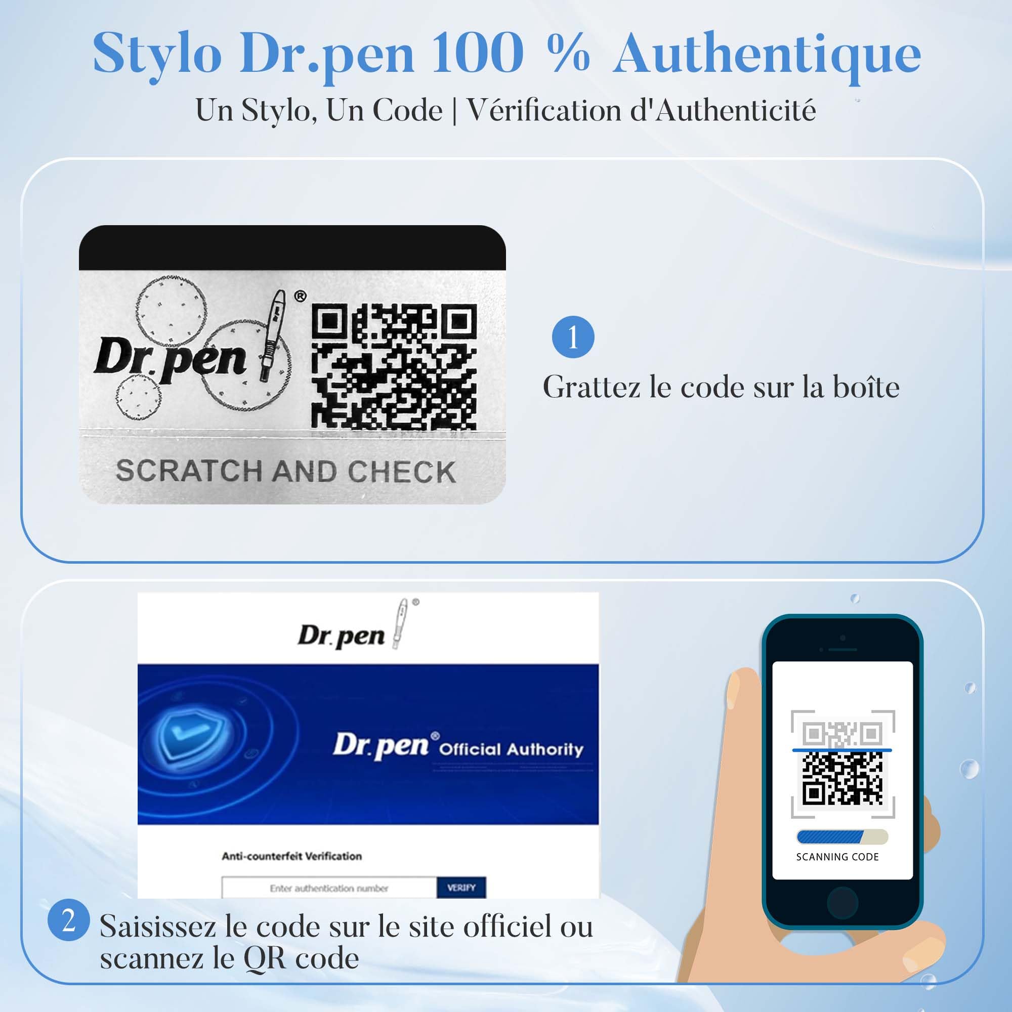 Dr. pen M9 Stylo Microneedling avec 10 Cartouches, Nouveau Modèle 2026, 6 Niveaux et Affichage LED Dermapen avec Base de Rangement, pour Visage Corps Cheveux Barbe Croissance