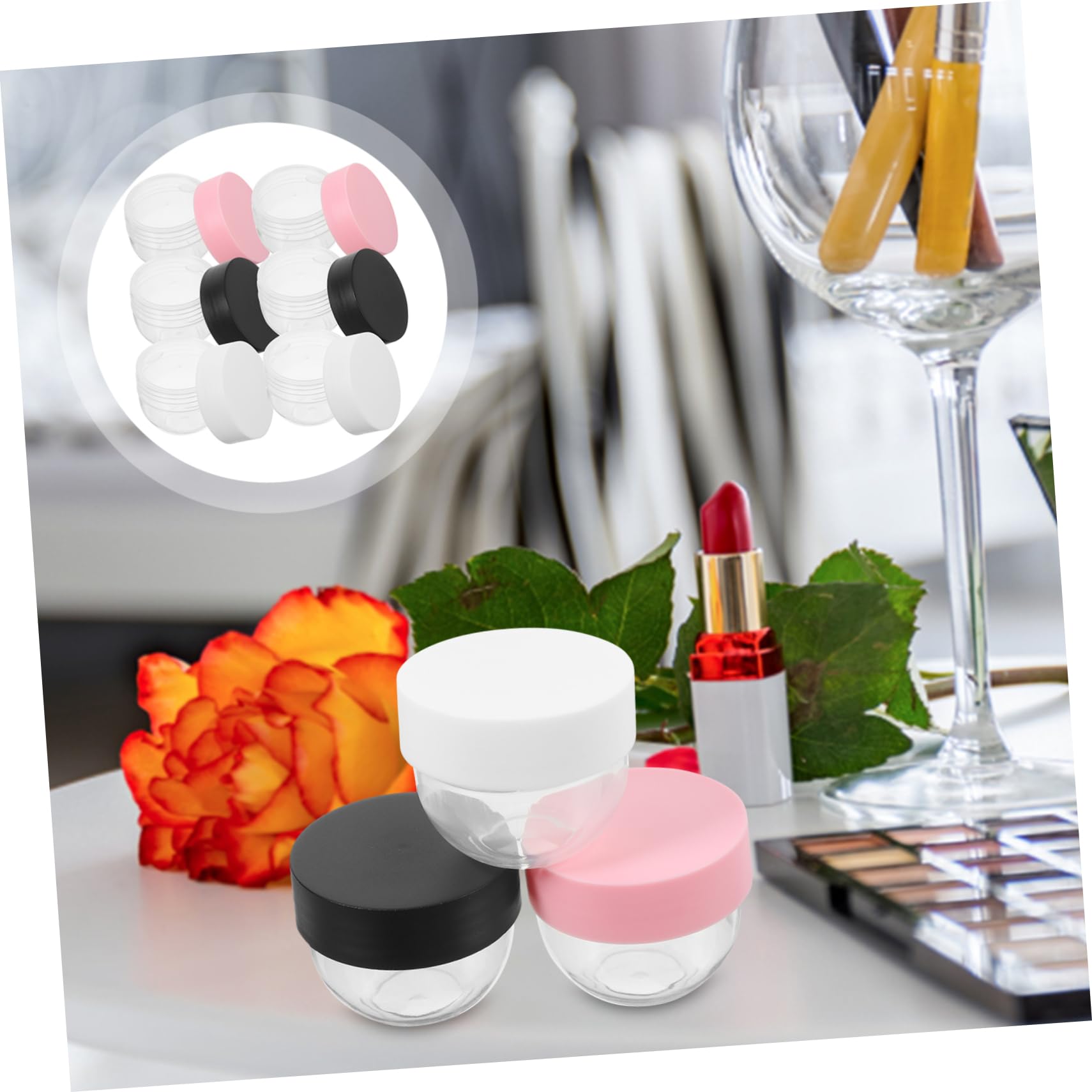 5 Series Frascos Vacíos Rellenables Para Cosméticos De Contenedores De Loción De Viaje Para Crema Desmaquillante Y Loción Resistente Y Compacto 8 Piezas X 5